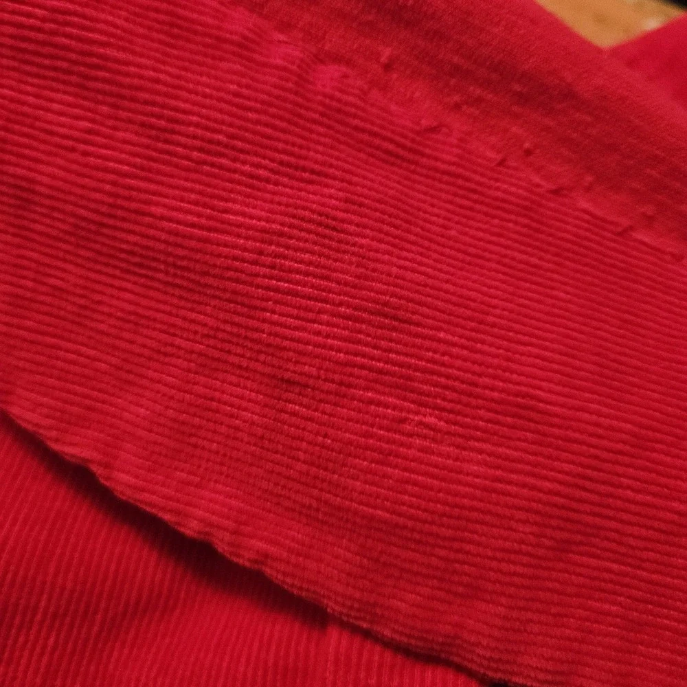 Vintage 60's B.Forman Co. Made In Italy Toddlers‎ Red Corduroy Cover Snowman